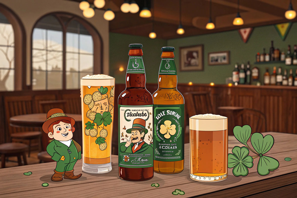Whiskey beer beverages of ireland